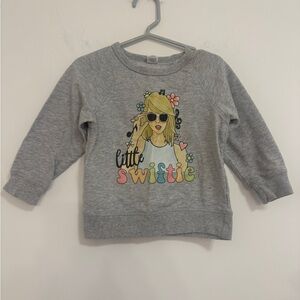 Colored Organics Gray 'Little Swiftie' Graphic Sweatshirt